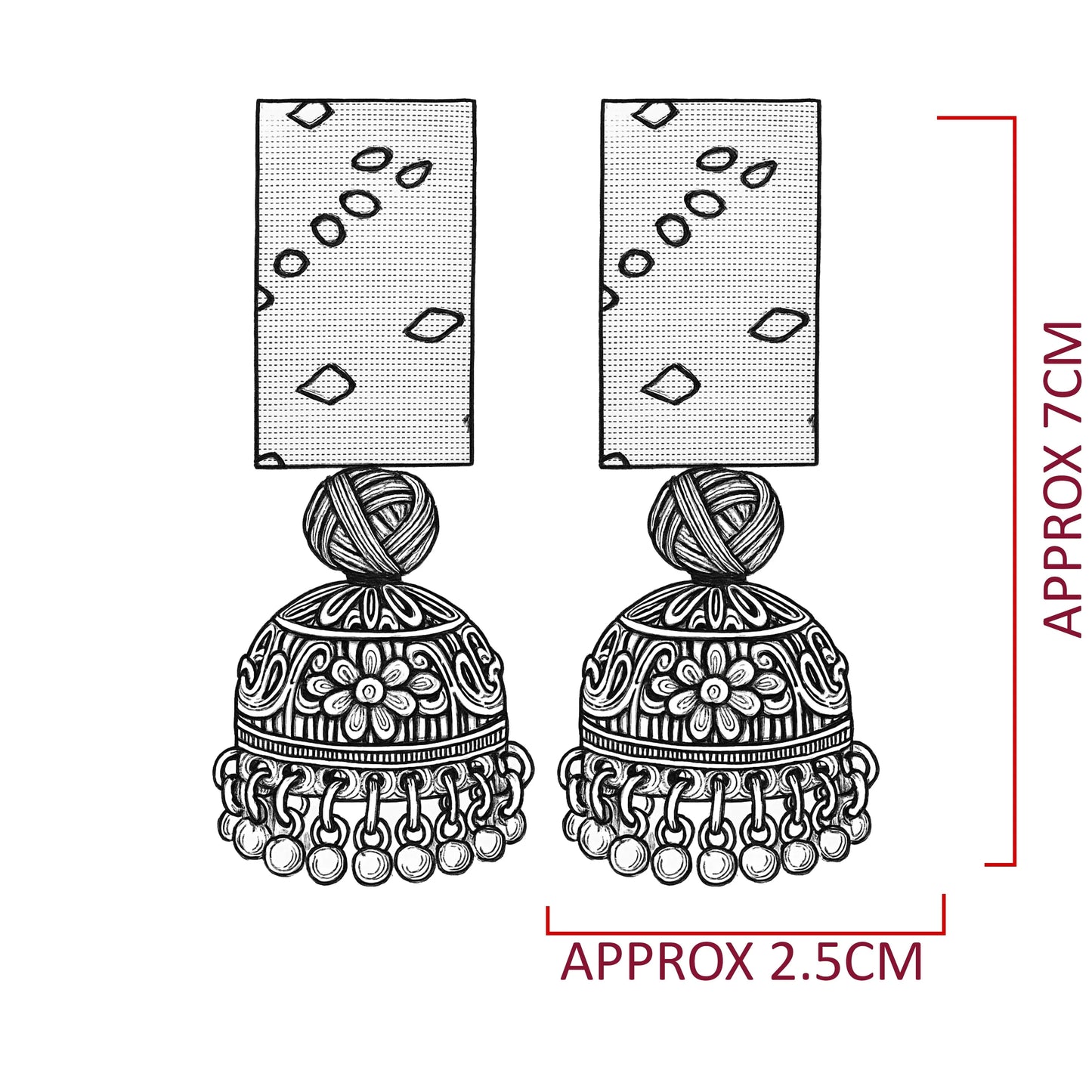 Bandhani Fabric Jhumka Earrings | Stylish Indian Ethnic Jewellery