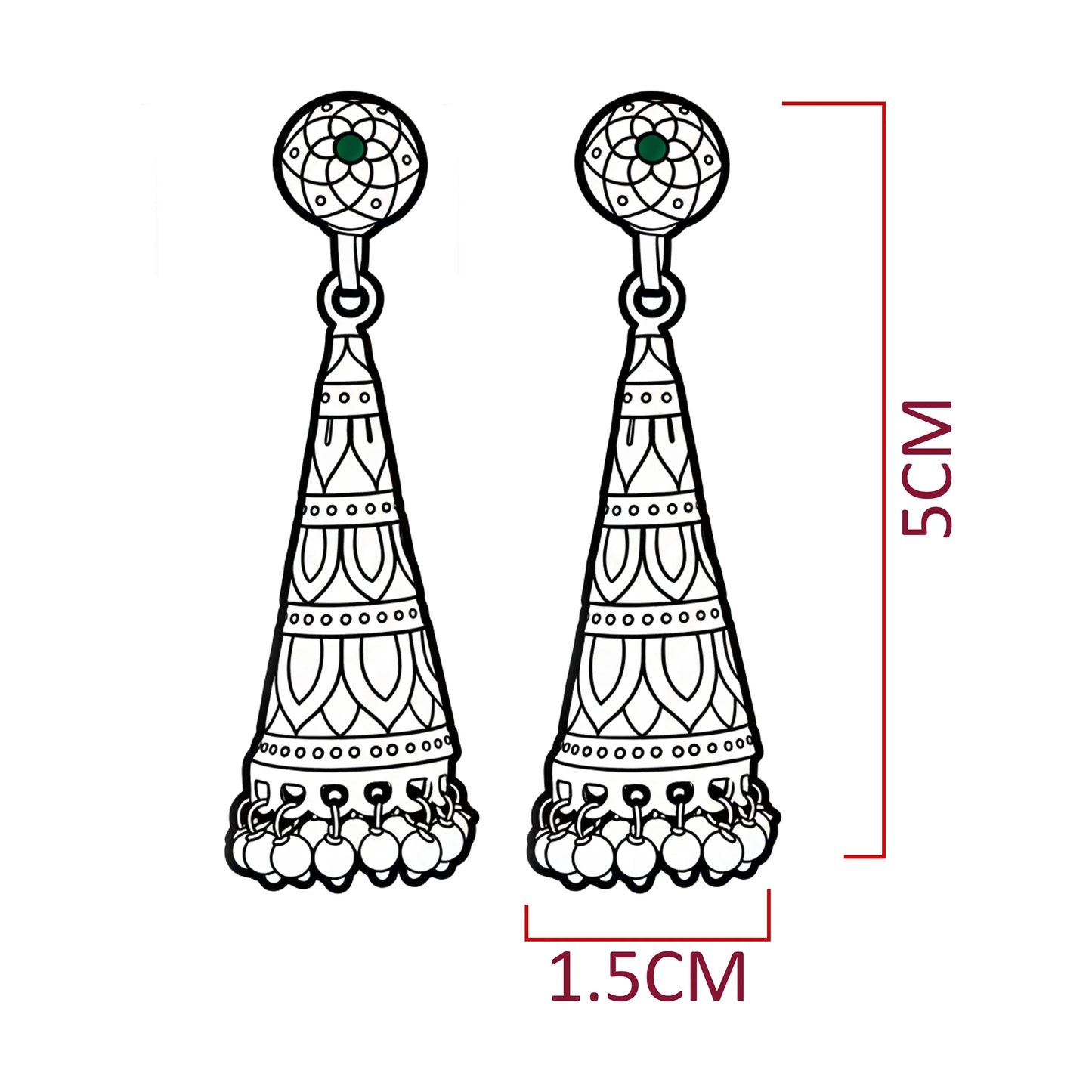 Meenakari Cone Jhumka Earrings for Women | Traditional Ethnic Indian Jewelry