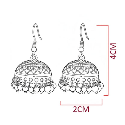 Meenakari Dome Jhumka Earrings