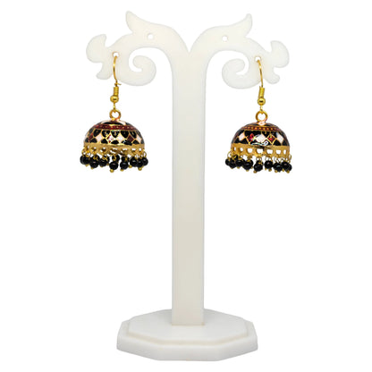 Meenakari Dome Jhumka Earrings