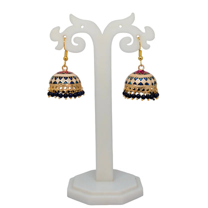 Meenakari Dome Jhumka Earrings