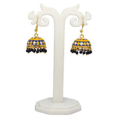 Meenakari Dome Jhumka Earrings
