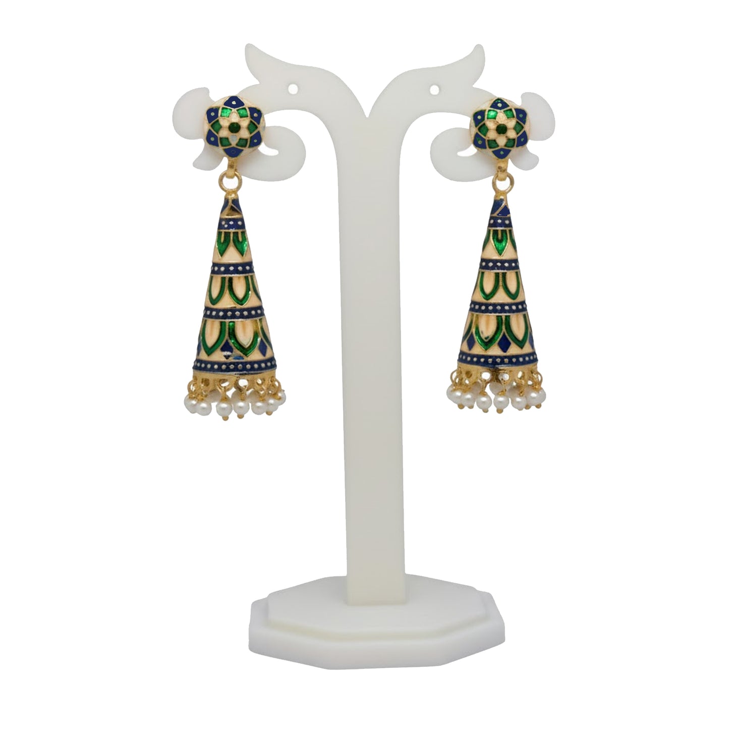 Meenakari Cone Jhumka Earrings for Women | Traditional Ethnic Indian Jewelry