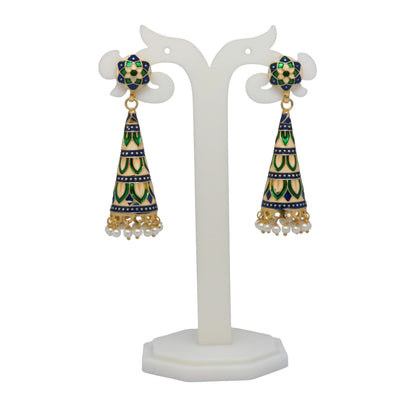 Meenakari Cone Jhumka Earrings for Women | Traditional Ethnic Indian Jewelry