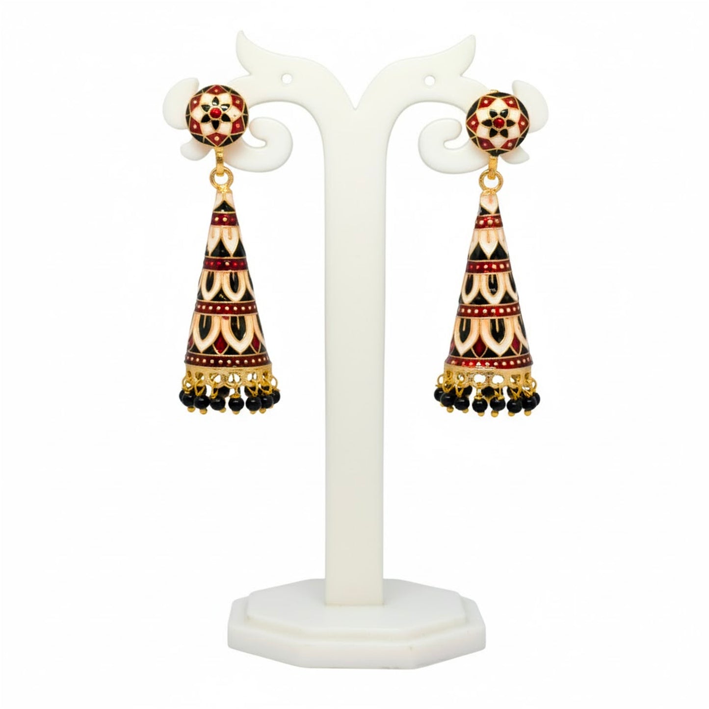 Meenakari Cone Jhumka Earrings for Women | Traditional Ethnic Indian Jewelry