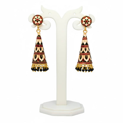 Meenakari Cone Jhumka Earrings for Women | Traditional Ethnic Indian Jewelry