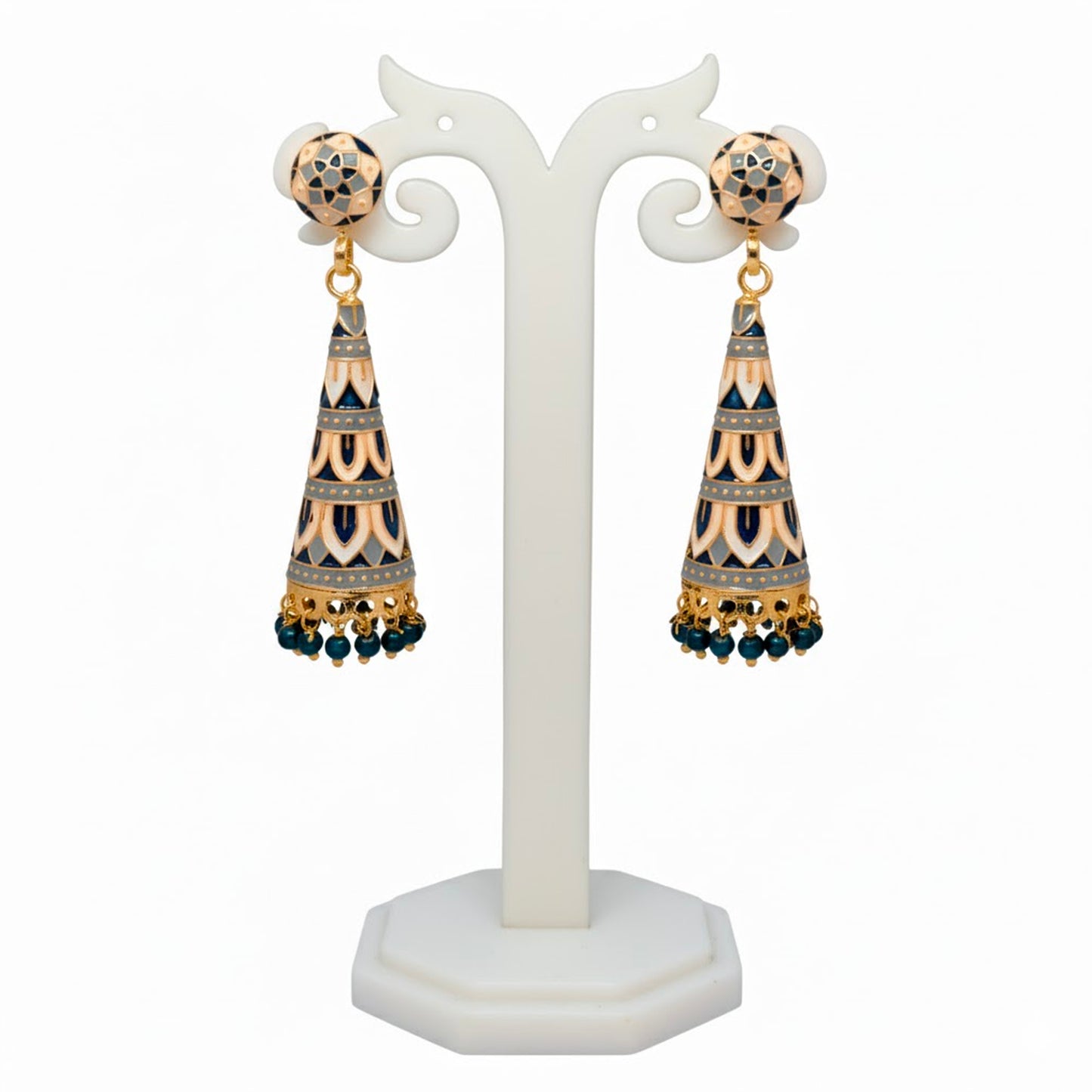 Meenakari Cone Jhumka Earrings for Women | Traditional Ethnic Indian Jewelry