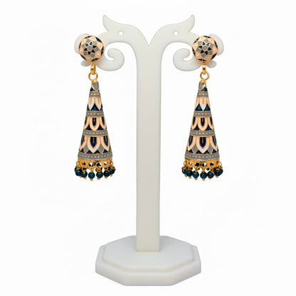 Meenakari Cone Jhumka Earrings for Women | Traditional Ethnic Indian Jewelry