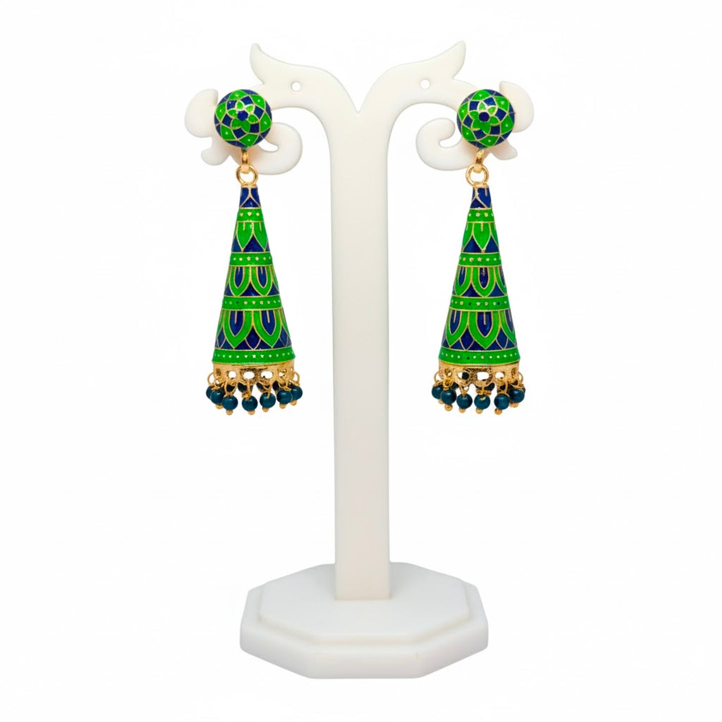 Meenakari Cone Jhumka Earrings for Women | Traditional Ethnic Indian Jewelry