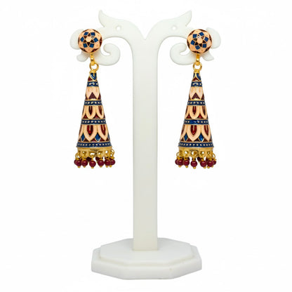 Meenakari Cone Jhumka Earrings for Women | Traditional Ethnic Indian Jewelry